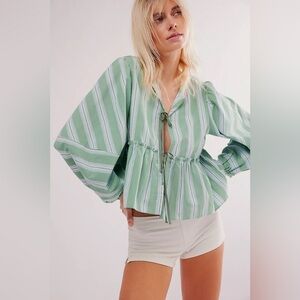 Free People Brunch Babe Blouse